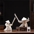 thumbnail image 5 of Ceramic Samurai Incense Holder & Tea Pet, Terracotta Zen Statue Decor, 5 of 7