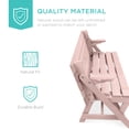 thumbnail image 3 of Best Choice Products 2-in-1 Outdoor Interchangeable Wooden Picnic Table/Garden Bench for w/ Umbrella Hole - Pink, 3 of 7