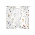thumbnail image 6 of Botanical Blossom Floral Sheer Curtains for Living Room Bedroom Spring Rustic Flowers Sheer Curtains 72 Inch Long 2 Panels Set Light Filtering Curtain Window Treatments Drapes for Dining Room, 6 of 6