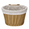 thumbnail image 3 of Bike Basket Handmade Woven Wicker with Liner Detachable Adjustable PU Straps, 3 of 11