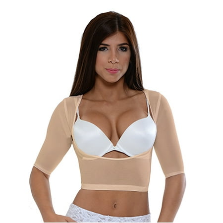 

Your Contour Bridal Bolero Powernet Arm Shapewear - Nude Short Sleeve Mesh Crop Top Shapewear