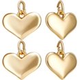 thumbnail image 6 of 10Pcs Heart Charms 18K Gold Plated Real Platinum Plated for Jewelry Making Necklaces Bracelets DIY Crafts, 6 of 9