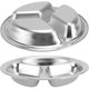 thumbnail image 4 of Stainless Steel Divided Tray Compartmentalized Cafeteria Plate for Lunch Dinner Easy Cleaning Camping Everyday Use, 4 of 4