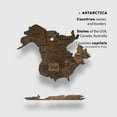 thumbnail image 6 of Enjoy The Wood 3D Wood World Map Wall Art Large Wood Wall Décor Housewarming Gift Idea Wood Wall Art World Travel Map for Home & Kitchen or Office (XL, Dark Walnut), 6 of 8