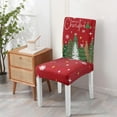 thumbnail image 6 of Christmas Chair Covers Set of 4,Xmas Tree Dining Chair Slipcovers,Elastic Removable Washable Dining Parsons Chair Protectors,Christmas Decor for Home Red, 6 of 6