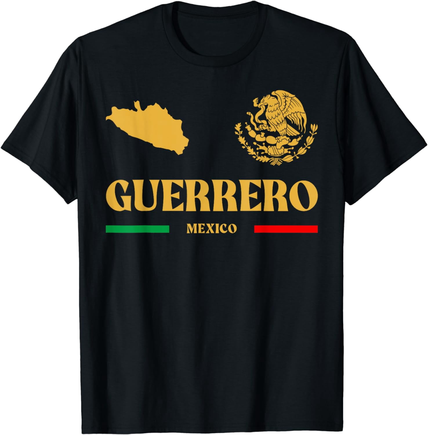 Guerrero Mexico with Mexican Emblem, Guerrero T-Shirt - Walmart.com