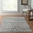 thumbnail image 4 of Linon Home Decor Verginia Berber Boucle Wool Rug Ivory/Black 3'6" x 5'6" Wool 0.25 - 0.5 inch Handmade 4' x 6' Indoor,Handmade Living Room, 4 of 6