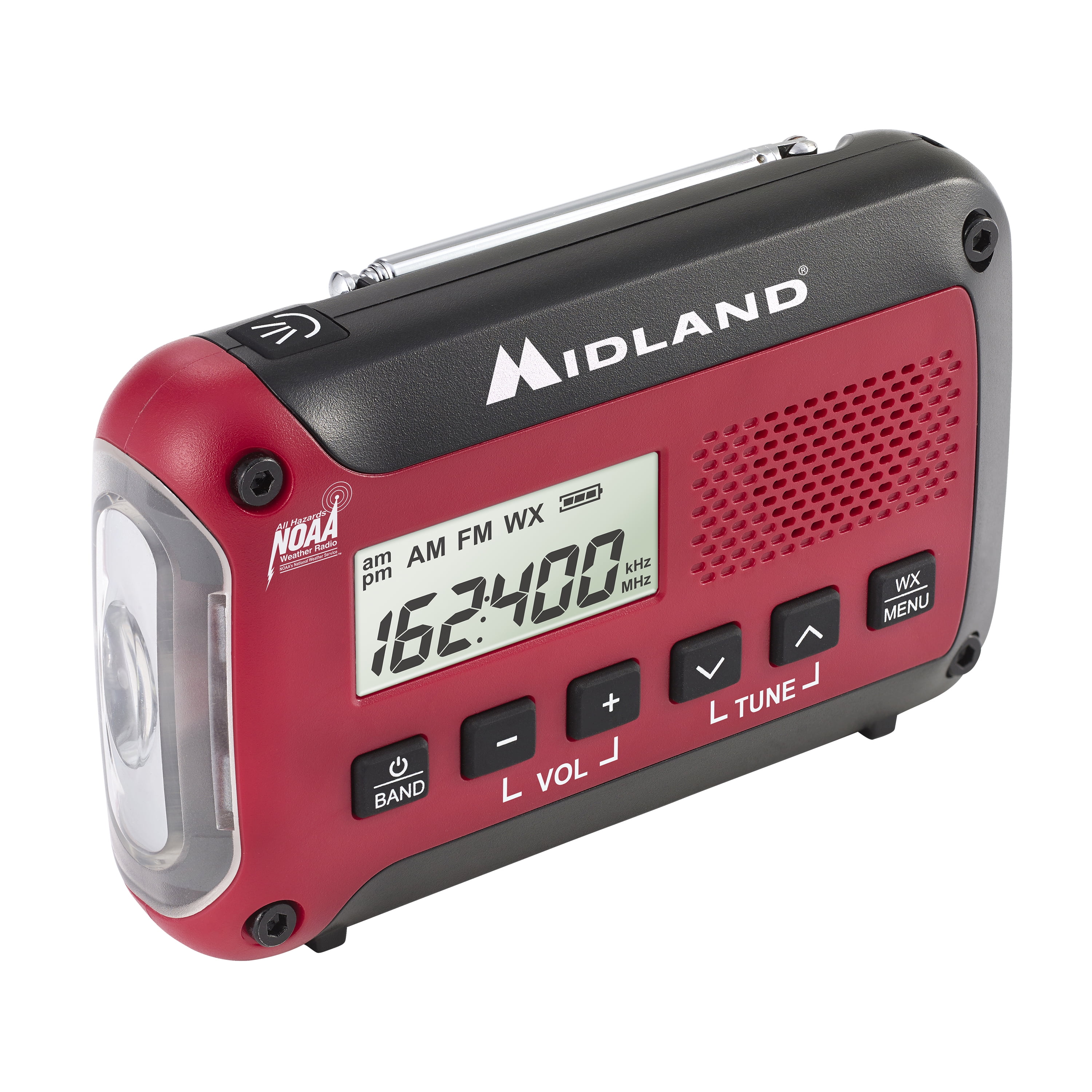 ER10VP E+READY® Compact Emergency Alert AM/FM Weather Radio With Flashlight and SOS Stobe