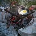thumbnail image 3 of Lineslife Folding Campfire Grill Heavy Duty Steel Grate, Portable Camp Fire Cooking Racks for Over Fire Pit, 3 of 7