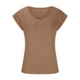 thumbnail image 4 of Njoeus Womens Cap Sleeve Tank Tops Casual Loose V Neck T Shirts Summer Blouse Basic Tee S-XXL, 4 of 6