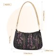 thumbnail image 3 of FORMRS Womens Shoulder Bag with Chain Strap Clutch Purse Cute Tote Handbag, Dark Gothic Floral, 3 of 7