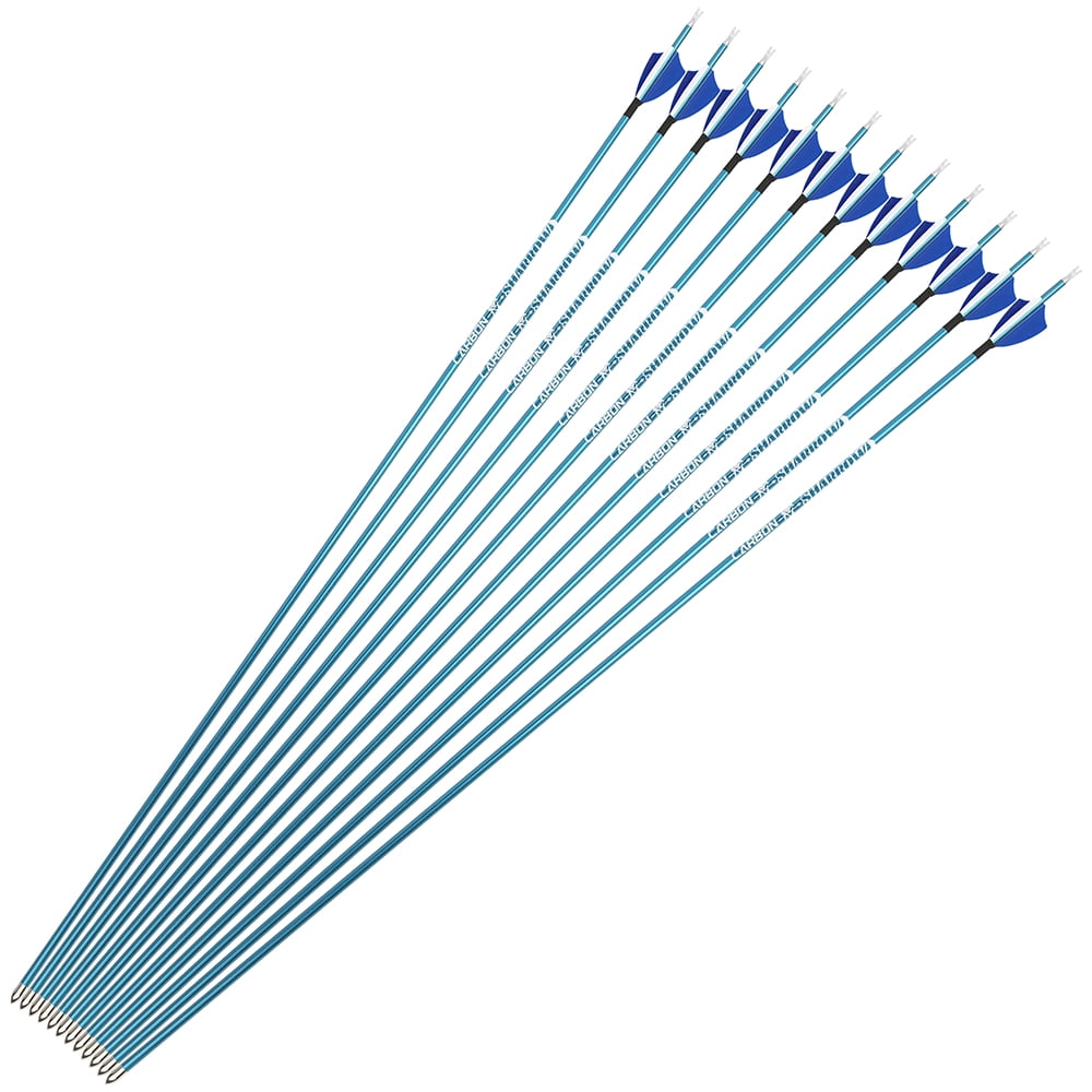 AME 31 inch Pure Carbon Arrows ID4.2mm Feathers SP400-1000 Archery Bow Shooting Hunting