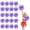 Purple+White, variant on 20 Pcs Cheerleading Pom Poms,with Straight Handle Style Cheerleading Handheld Squad Pompoms for Sports Team Cheer Spirit
