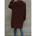 thumbnail image 5 of Liacowi Women Juniors Knit Cardigan Long Sleeve Sweater Open Front  Knitwear Fall Loose Outwear for Teen, 5 of 6