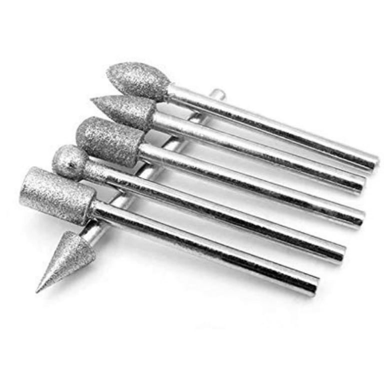 Stone Carving Set Diamond Burr Bits, 20pcs Polishing Kits Rotary Tools Accessories with 1/8' Shank for Carving, Engraving, Grinding, Polishing Stone