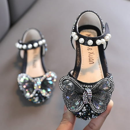 

Hipattires Toddler Shoes for Girls Fashion Sandals Comfort Black Dress Shoes Shoes