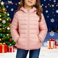 thumbnail image 2 of KAUOD Girls Winter Puffer Coats Quilted Windproof Hooded down Jackets Kids Zip up Waterproof Lightweight Outwear with Pockets, 2 of 9
