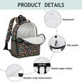 thumbnail image 4 of White Cow Head Pattern Backpack for School,Cute School Bag,Schoolbag with Adjustable Shoulder Straps & Padded Back,15.25"x11.5"x5.25", 4 of 5