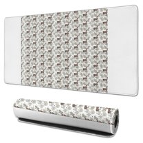 Long Mouse Pads for Desk,Brown Christmas Deer Pattern Desk Mats on Top Of Desks, Desk Mouse Pad Extra Large with 3mm Non-Slip Base and Stitched Edge for Gaming,Office,Work,Home 31.5x15.7in