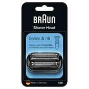 Braun Series 5 53B Electric Shaver Head Replacement - Black - Compatible with Series 5 and Series 6 Shavers (New Generation)