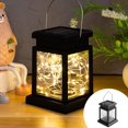 thumbnail image 2 of Solar Candle Lantern Outdoor with 30 LEDs LED Solar Lantern IP44 Waterproof Hanging Lantern Light Auto ON/OFF Solar Landscape Light for Garden Path Yard Patio Driveway Walkway, 2 of 7