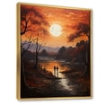 thumbnail image 2 of Designart "Romantic Landscape Sunset Charm II" Romantic Landscape Floater Framed Canvas Art Print, 2 of 7