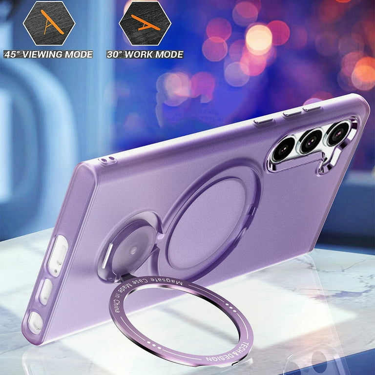 Candy Series Hybrid Case with MagSafe Magnetic Ring for Samsung Galaxy S21  Plus - Purple - HD Accessory