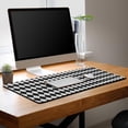 thumbnail image 3 of Computer Mat Black and White Desk Mat Large, Big Mouse Pad Gaming Desk Mats, Mouse Pad Gaming Non-Slip Rubber Base Waterproof with Stitched Edges, 35.4" X 15.7" for Work/Game/Office Diamond, 3 of 7
