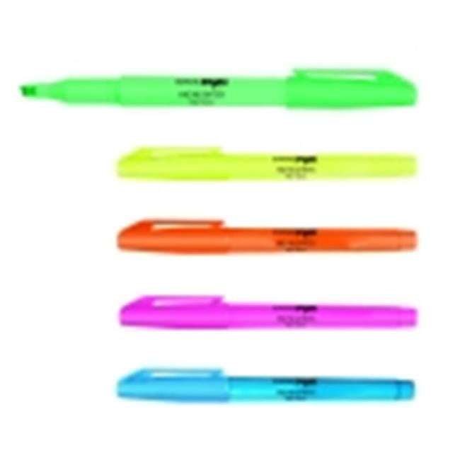 School Smart Smart NonToxic Pen Style Highlighter, Yellow, Pack of 20