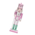 thumbnail image 4 of GUOOL Nutcracker Figurine Craft Christmas Decoration for Christmas Tree Shelf Home Pink, 4 of 9