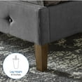 thumbnail image 4 of DeCoro Seattle Modern Tufted Upholstered Platform Bed | Headboard and Wood Frame with Wood Slat Support, Queen, Peyton Steel, 4 of 11
