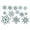 Metallic Silver, variant on Large Snowflake Designs Vinyl Decals Stickers (Set of 13), 8-2.5 , Metallic Gold