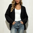 thumbnail image 2 of Women's Long Sleeve Knit Cardigan Dressy Casual Open Front Loose Sweaters Plus Size Fall Fashion Long Outerwear Size S-3XL, 2 of 7