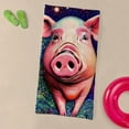 thumbnail image 3 of CafePress - Pig In Space - Large Beach Towel, Soft 30"x60" Towel with Unique Design, 3 of 3