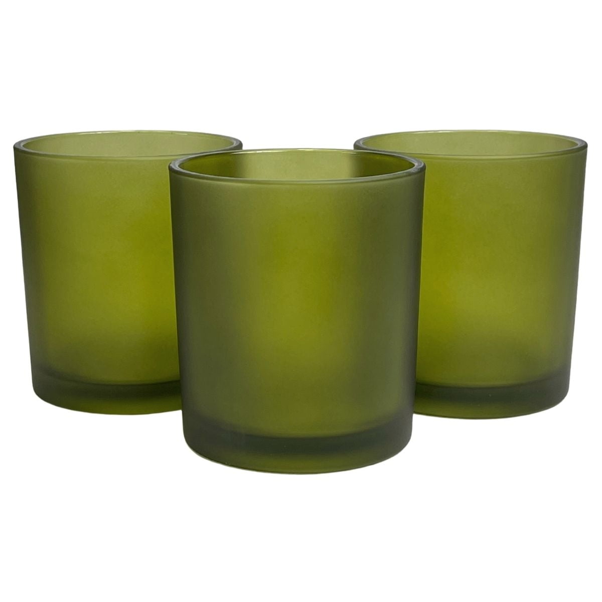 14 oz. Havana Frosted Emerald Empty Candle making Jar candle vessels for DIY candle-making projects (Box of 12) FREE SHIPPING