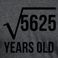 thumbnail image 3 of CafePress - 75 Years Old Square Root Men's Deluxe T Shirt - Mens Tri-blend T-Shirt, 3 of 4