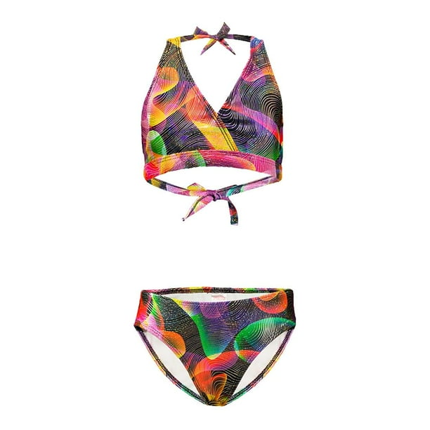 Traje de Baño Niña MERMAIDS123 Talla 08 dos piezas de triangulo Multicolor