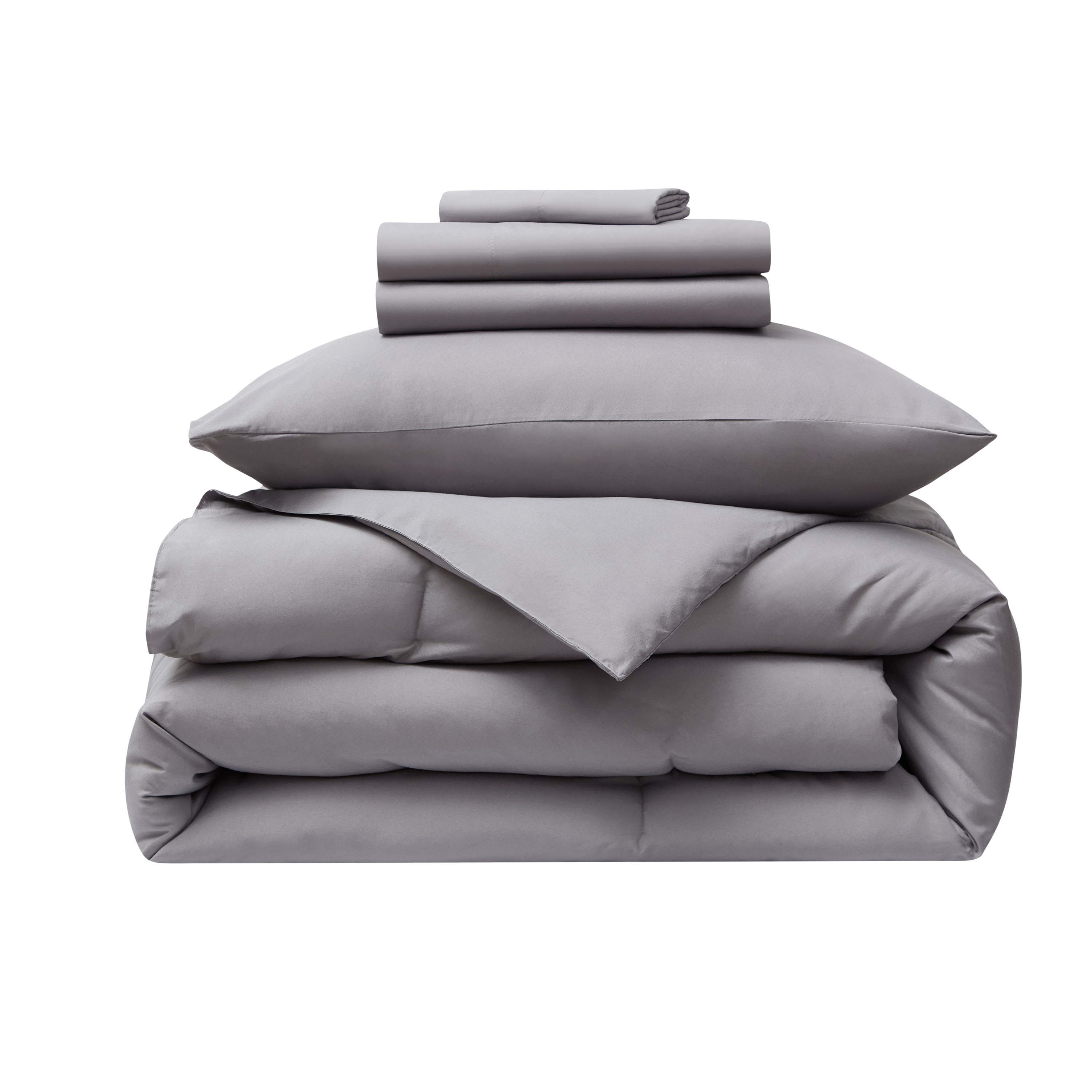 LammaLoe Twin XL Comforter Sets, 5 Piece Bed in a Bag, Ultra Soft Dorm Bedding Comforter Set with Sheets, All Season Bed Set, Gray