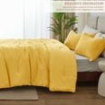 thumbnail image 4 of Whale Flotilla 2-Piece Jacquard Braid Ultra Soft Twin Comforter Set, Luxury Reversible Microfiber Comforters Twin Size Bedding Set with Pillowcase, Lightweight Duvet for All Seasons, Yellow, 4 of 10