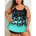 thumbnail image 3 of VSNOW Women Plus Size 2 Piece Swimsuit Printed Bathing Suit Tankini Swimwear Beachwear, 3 of 6