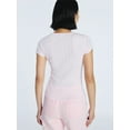 thumbnail image 3 of Free Assembly Women's and Women's Plus Pointelle Mini Tee with Short Sleeves, Sizes XS-4X, 3 of 5
