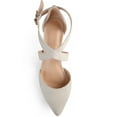 thumbnail image 5 of Brinley Co. Womens Cross Strap Faux Suede Pointed Toe Dress High Heels, 5 of 8