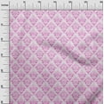 thumbnail image 3 of oneOone Viscose Jersey Fuschia Pink Fabric Asian Block Floral Craft Projects Decor Fabric Printed By The Yard 60 Inch Wide, 3 of 4