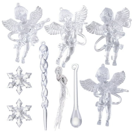 

16 Pcs 1 Set Christmas Hangings Creative DIY Icicle Pendants (Transparent)