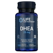 Life Extension DHEA , 25 mg - Promotes Optimal Hormone Balance & Overall Health - Gluten-Free, Non-GMO - 100 Vegetarian Dissolve-In-Mouth Tablets