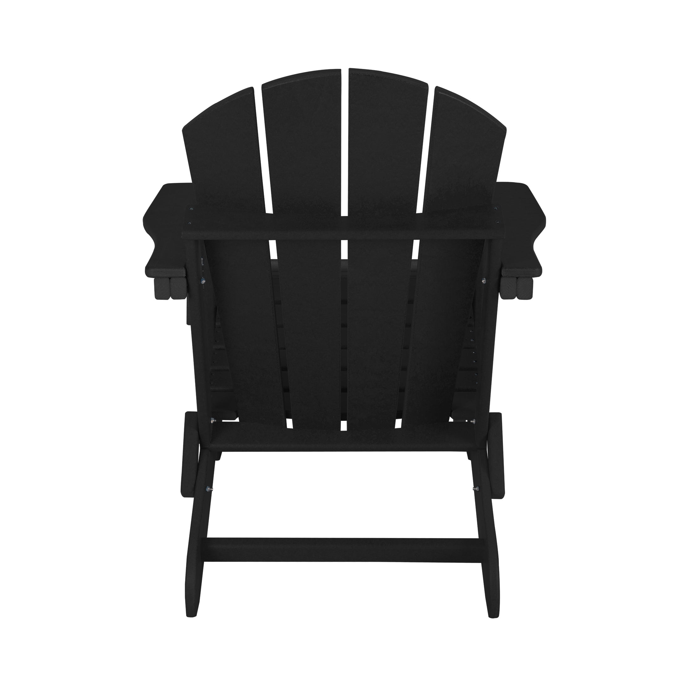 Westin Outdoor 2-Piece Set Plastic Adirondack Chair with Ottoman Footrest Included, Black