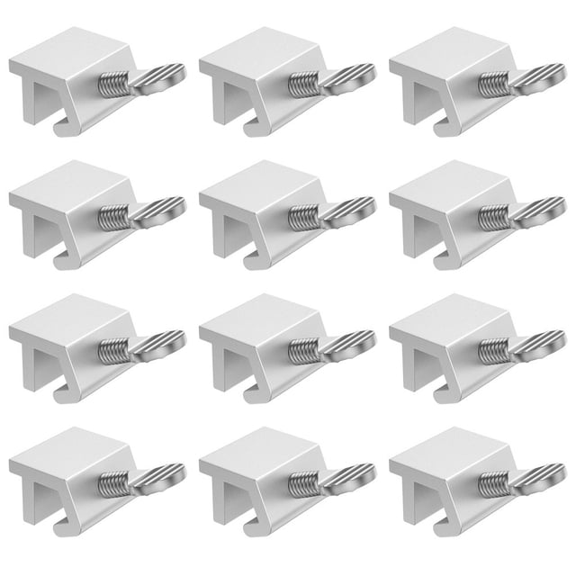 12Pcs Sliding Window Locks Aluminum Alloy Child Proof Security Lock Stoppers Short-Single Hole Lock