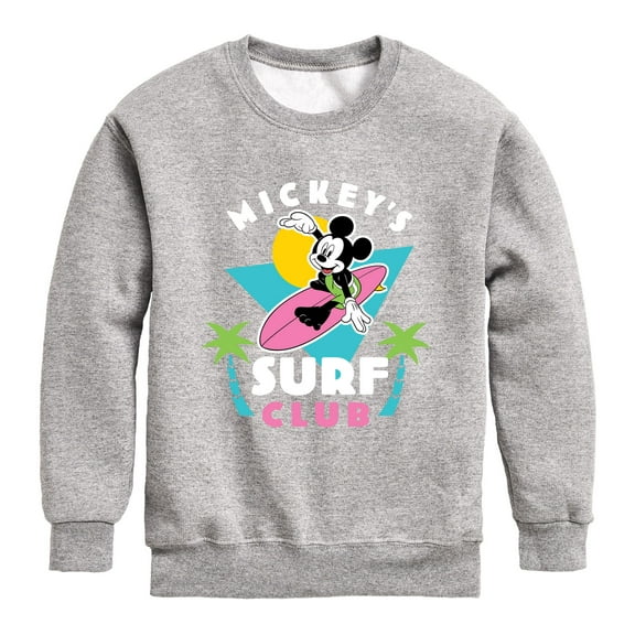 Mickey & Friends - Mickey's Surf Club - Toddler And Youth Crewneck Fleece Sweatshirt
