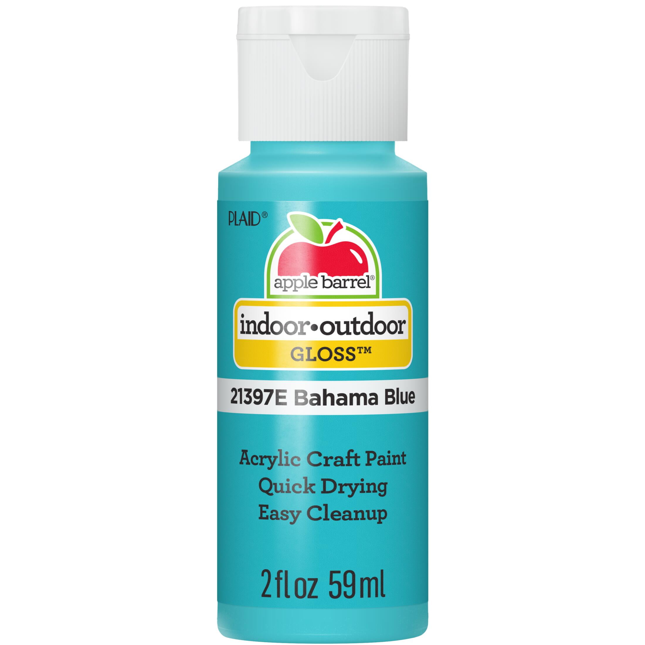 (3 pack) Apple Barrel Acrylic Craft Paint, Gloss Finish, Bahama Blue, 2 fl oz