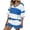 Light Blue, variant on Two Piece Shorts Set For Women Summer Casual Striped V Neck Short Sleeve Top And Pocket Shorts Outfit For Vacation Lounge Travel Matching Outfit Beach Cruise Airport Style